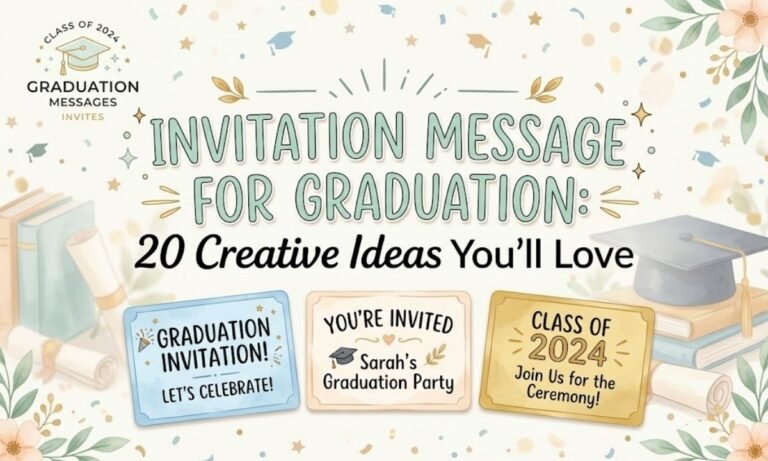 Invitation Message for Graduation