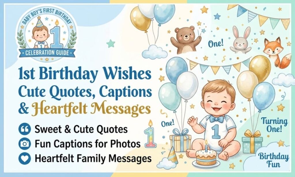 1st Birthday Wishes for Baby Boy