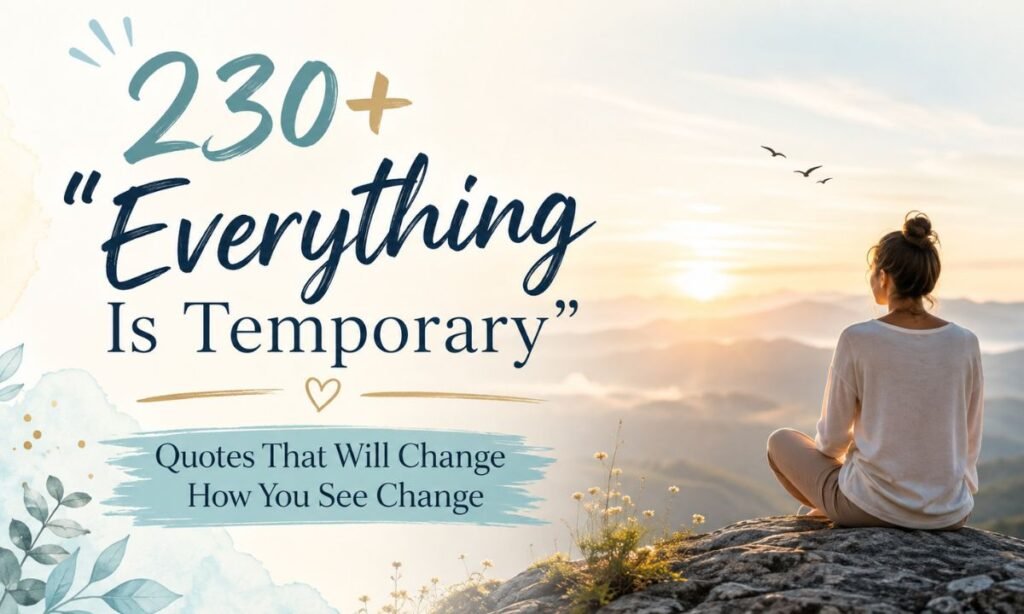 230+ Everything Is Temporary Quotes