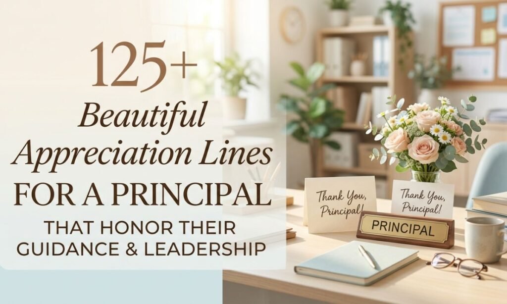 Appreciation Lines for a Principal